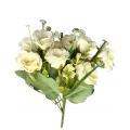 Mini Rose Bouquet Ivory 12"